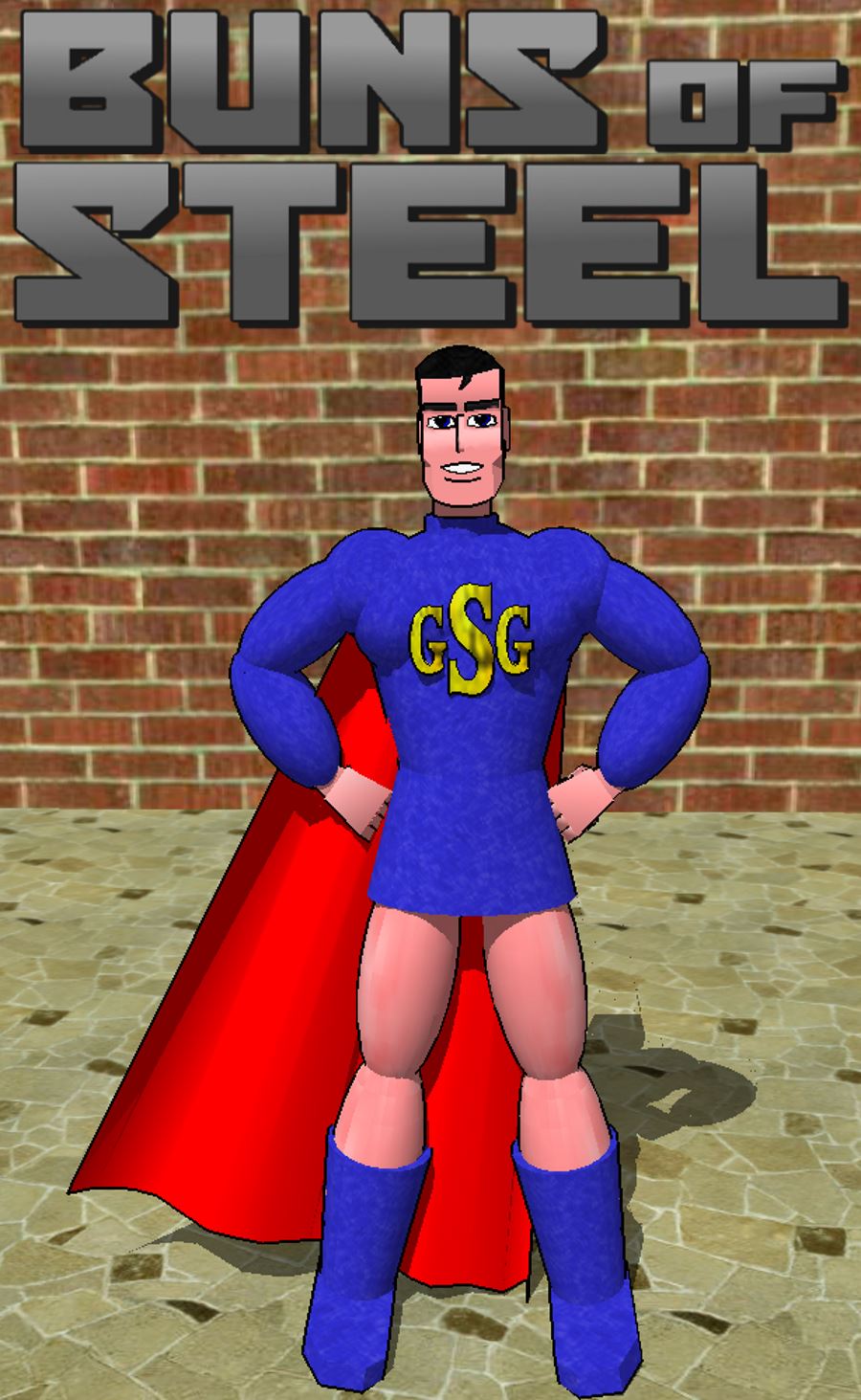 BUNS OF STEEL - A new super hero brings his own brand of justice to Mean City.