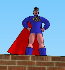 BUNS OF STEEL - Mean City's new hero, Generic Superhero Guy (all the other hero names have been taken or registered) fights super villains and super crazies as he attempts to establish himself, while maintaining a secret identity.